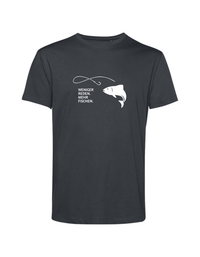 weniger reden, mehr fischen, groß- Shirt Herren