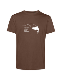 weniger reden, mehr fischen, groß- Shirt Herren