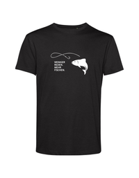weniger reden, mehr fischen, groß- Shirt Herren