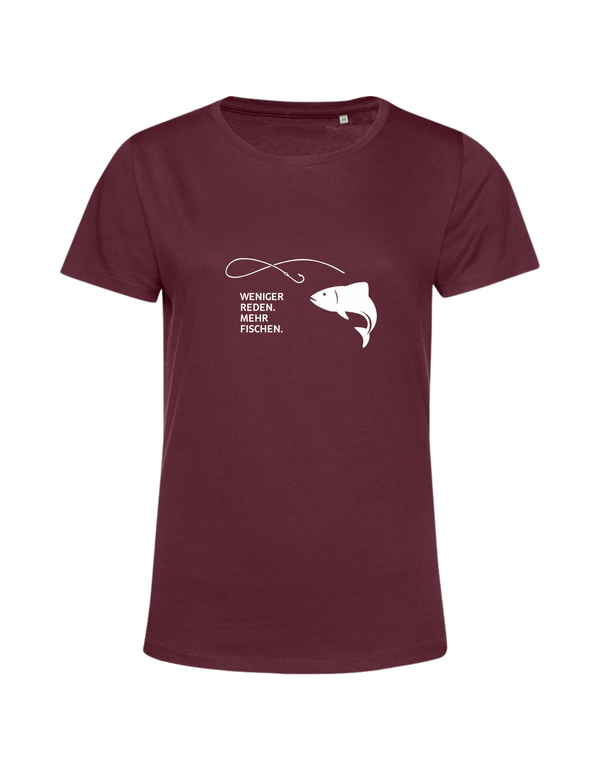 weniger reden, mehr fischen, groß - Shirt Damen