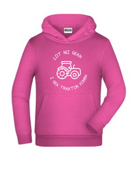 Kinder Hoodie- Lot mi gean, i gea Traktor fohrn
