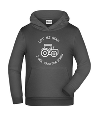 Kinder Hoodie- Lot mi gean, i gea Traktor fohrn