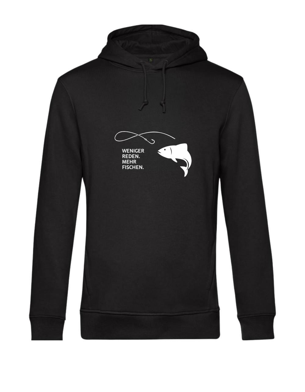 Hoodie - weniger reden, mehr fischen, groß