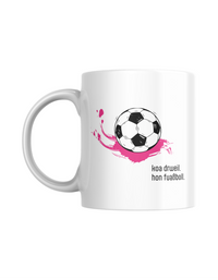 Tasse "koa drweil, hon fuaßboll"