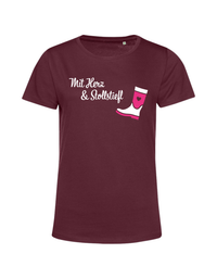 T-Shirt Damen "Mit Herz & Stollstiefl"