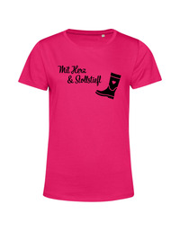T-Shirt Damen "Mit Herz & Stollstiefl"