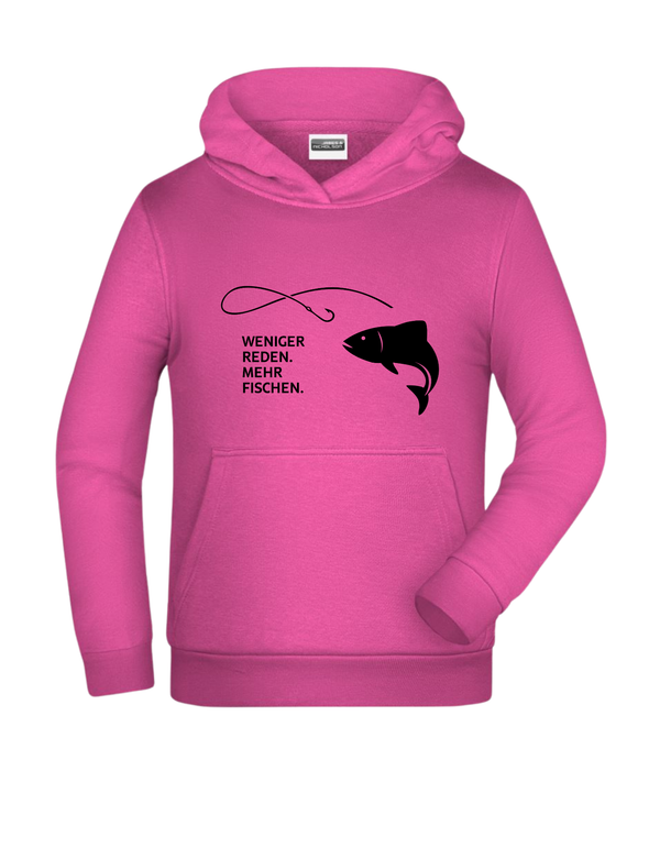 Weniger reden, mehr fischen - Hoodie Kinder