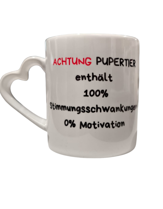 Tasse "Achtung Pupertier"