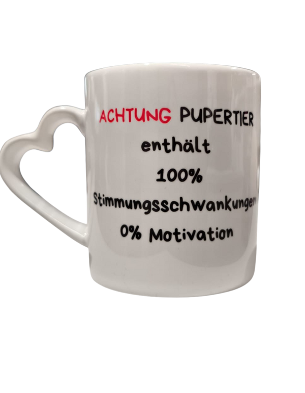 Tasse "Achtung Pupertier"