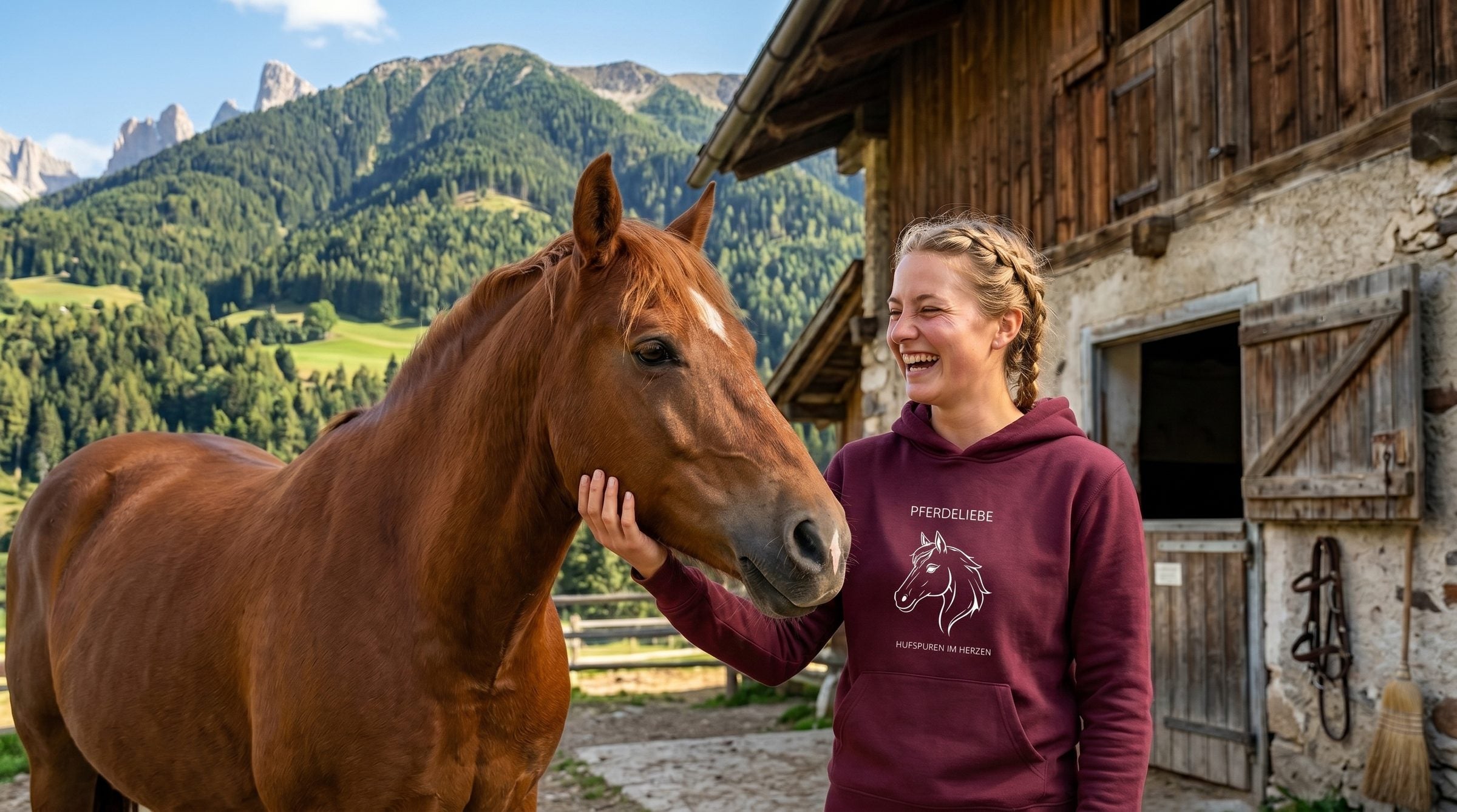 Pferdeliebe — Hoodie mit Pferd